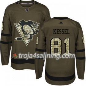 Pittsburgh Penguins tröja Phil Kessel 81 Adidas 2017-2018 Camo Grön Authentic - NHL Tröjor Herr